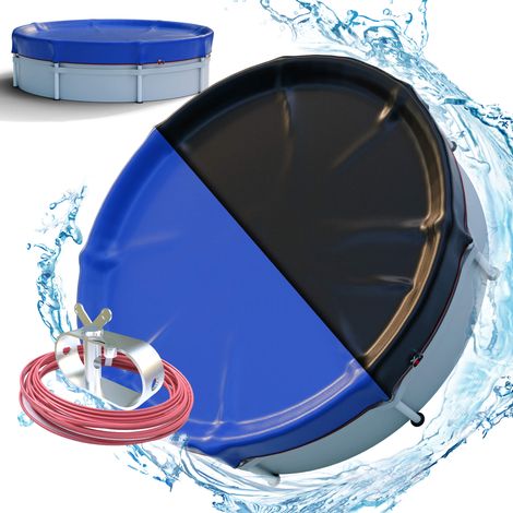 AREBOS Poolabdeckung rund Ø 420 cm (für 320 - 366 cm Becken) 2in1 Poolplane aus PE (1/5)
