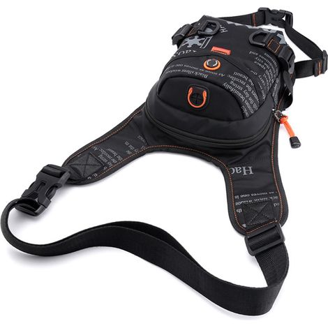 Sacoche de jambe moto étanche en nylon portable, sac banane extérieur vélo cross poitrine (1/5)