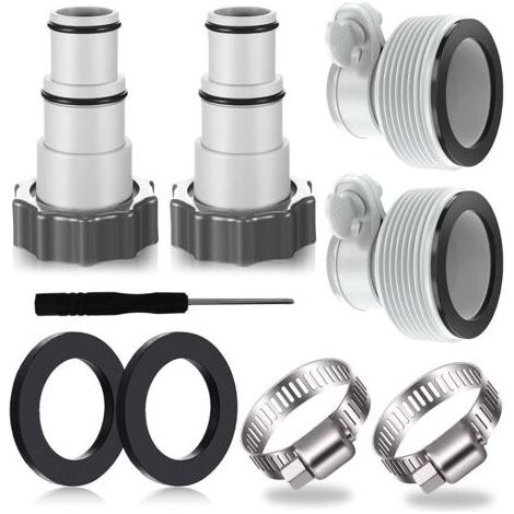 Caoutchouc Adaptateur Tuyau pour Pompe, Raccord pour Tuyau Piscine Intex Ø 32 et 38 mm (1/5)