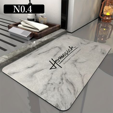Hochwertiger Badezimmerteppich aus Kieselgur – Saugstark, rutschfest, schmutzabweisend und leicht zu reinigen – Maße 40 x 60 cm – Ideal für Badezimmer, Dusche und WC-lsw