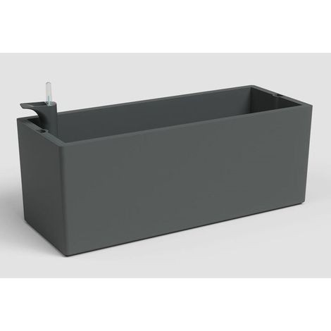 Jardinière ARTEVASI Rimini - 20 x 51 x H 20 cm - 17 L - Gris anthracite - Design contemporain (1/5)