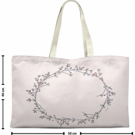 Tote Bag - Sac Shopping En Coton - 70x50 Cm - Anses Longues Pour Épaule - 1 Pièce (1/2)