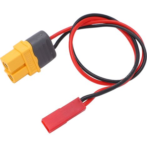 Câble adaptateur connecteur femelle XT60 vers mâle JST 20AWG 25,1cm silicone pour voitures bateaux drones RC (1/5)