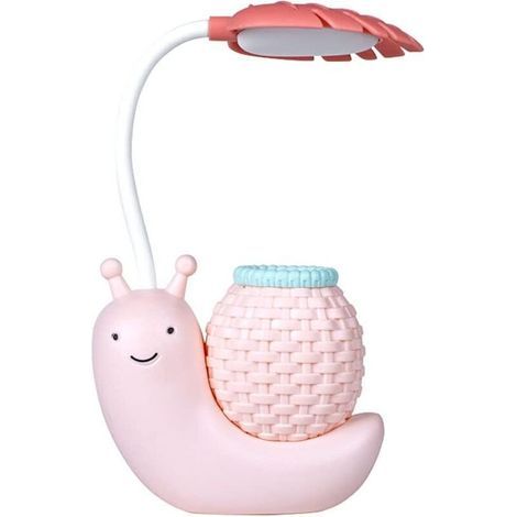 Schreibtischlampe in Schneckenform mit Stifthalter, Augenschutz, Lernlampe, faltbare, USB-aufladbare Nachttischlampe (1/5)