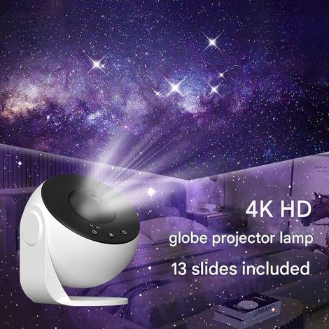 Galaxy-Sternenprojektor mit 13 HD-Dias, Planetariumslampe für Schlaf- und Wohnzimmer, Schwarz-Weiß-Ambientebeleuchtung – 1 Stück