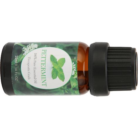 Huile essentielle d'aromathérapie pour diffuseur, 10 ml, menthe poivrée, pour la relaxation musculaire, le soulagement des douleurs et du stress, et le massage corporel. (1/5)