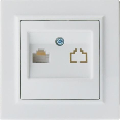 IluminaShop - Modulo Empotrable Toma Internet Blanco Marco Incluido IP20 Serie wLine (1/3)