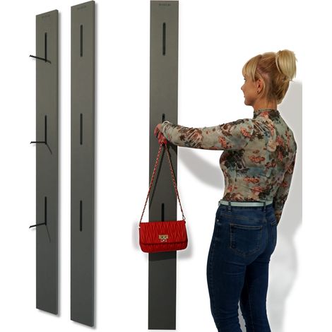 Percha de madera SLIM gris (1/5)