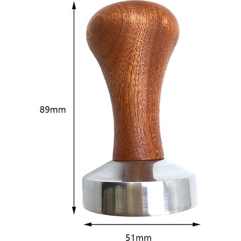 Neuer Kaffeestampfer/Kaffeeteiler 53 mm Holz und Aluminium Barista Espresso Nivellierer/Kaffeeteiler 53 mm (1/3)