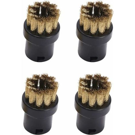 Set mit 4 runden Ersatzreinigungsbürsten für Kärcher Dampfreiniger SC1 SC2 SC3 SC4 SC5 SC7 (Kupfer)