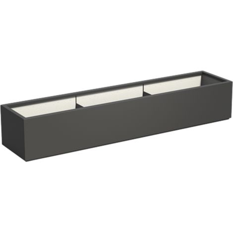 Adezz Pflanzgefäß Carrez Standard Quadrat aus Fiberglas Pflanzkübel 230x50x40 (1/3)