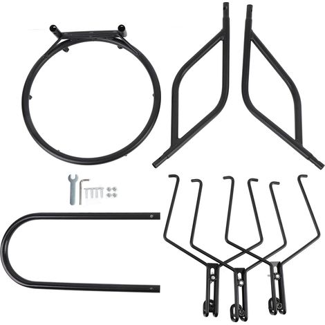 Fixation de retour de basket-ball pour cerceau, accessoires d'entraînement de rebond robustes en acier au carbone avec 3 grands crochets stables (1/5)