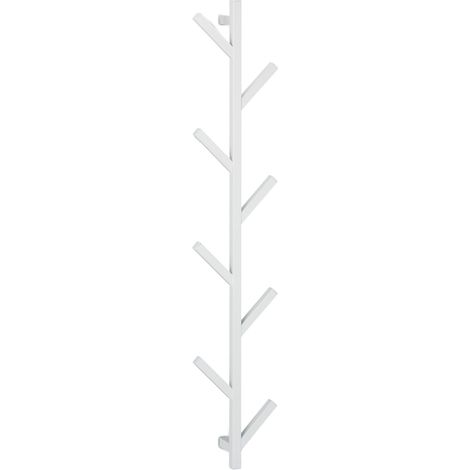 Perchero de pared decorativo en forma de árbol 80 x 60 x 10 cm diseño moderno práctico de metal blanco 130012098 (1/4)