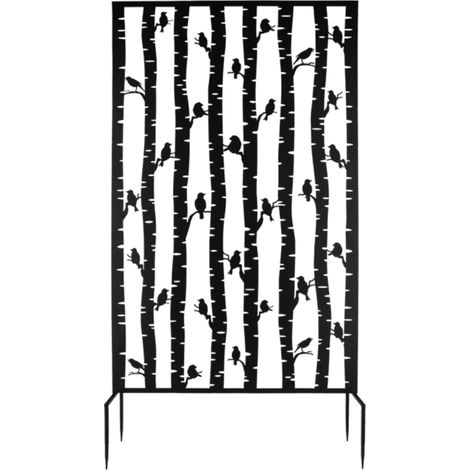 Écran d\'intimité avec motif d\'oiseau - Noir - L 100,4 x H 186 cm - Livraison gratuite (1/5)