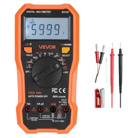Multimètre Numérique - 6000 Points Multimètre Professionnel NCV (1/5)