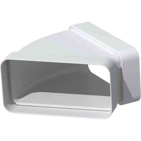 Coude 45° horizontal PVC rigide rectangulaire 55 x 220 mm gamme TUBPLA S&P (UNELVENT) 834085