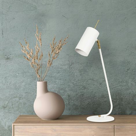 Lampe de table blanche, abat-jour orientable moderne chic SFAX (1/5)