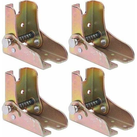 Lot de 4 pieds de table pliants, pieds de table/lit extensibles avec verrou, pieds de canapé-lit pliants en acier laminé à chaud, épaisseur 2,3 mm, accessoires de meubles (1/5)