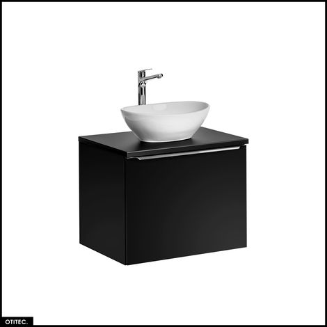 Meuble sous vasque - 60 cm - avec Vasque à poser et Plan - BOLD BLACK (1/5)