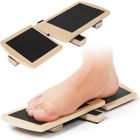 Planche d'équilibre unipodale pour renforcer les chevilles, planche de gymnastique antidérapante en bois pour la physiothérapie et le correcteur de posture (1/5)