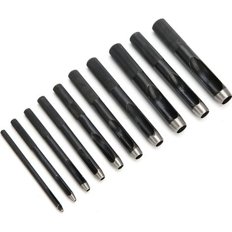 Kit de 10 emporte-pièces pour la fabrication de ceintures en cuir (1 à 10 mm) (1/5)