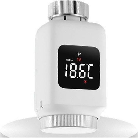 Tuya Smart WiFi intelligenter Thermostat-Heizkörper mit Sprachsteuerung per App und Fernbedienung für Alexa und Google Home. Kompatibel mit Alexa und Google Home. (1/5)