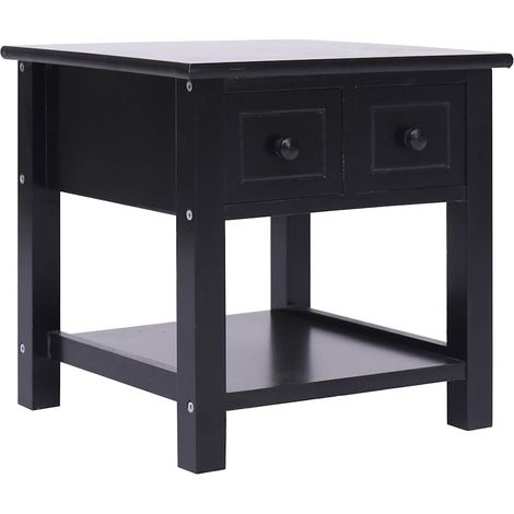 Table d'appoint-Table basse-Table Salon Noir 40x40x40 cm Bois de Paulownia 322097 (1/5)