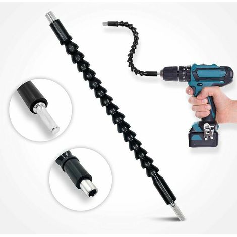 VURAHOME – Flexibler Schaft – Flexibler elektrischer Bohrer und Schraubendreher – 360° magnetische Zapfwellenverlängerung 295 mm mit 90°-Winkelaufsatz – Rot (1/5)
