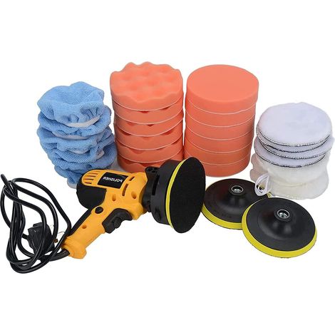 Trintion 30Pcs 125mm Polishing Pads Kits for Drill Wool Buffing Pads for Car Polishing Waxing and Sealing Glaze Car Buffers and Polishers Compound Sponge Drill Kit (1/5)