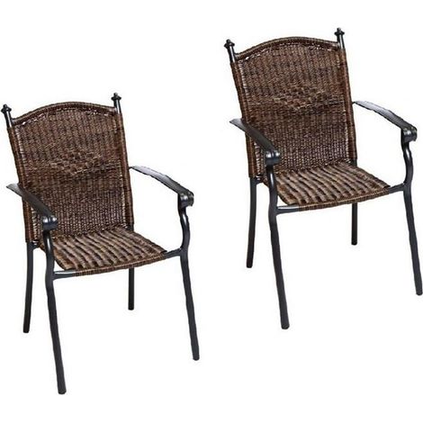 Roma Stapelsessel 2er Set Graphit/Schoko Alu/Kunststoff