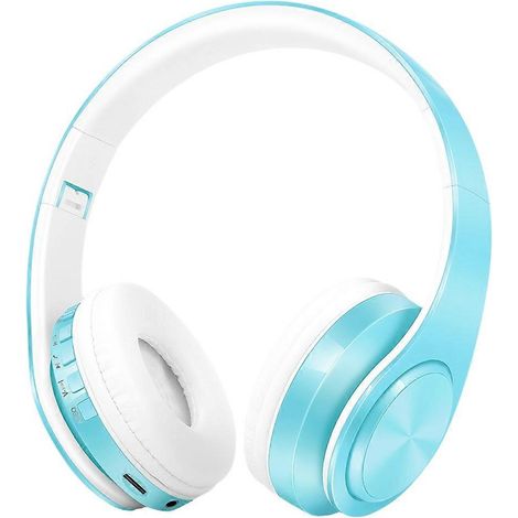 Kabelloser Bluetooth-Stereo-Kopfhörer im Macaron-Design mit Mikrofon und FM/MP3-Radio für Smartphones und Tablets. Kompatibel mit folgenden Modellen: [Smartphone- oder Tablet-Modell einfügen]. (1/5)