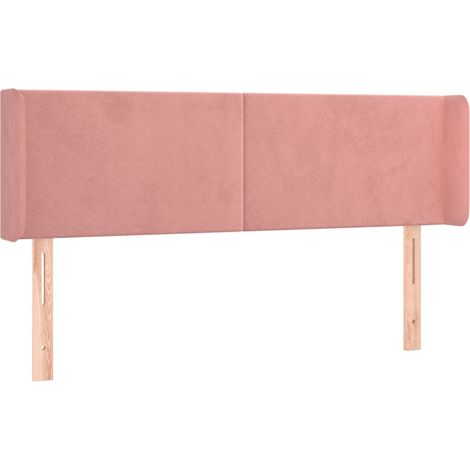 Maison Exclusive - Testiera ad Orecchio Rosa 147x16x78/88 cm in Velluto (1/5)