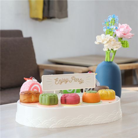 Support rotatif pour cupcakes, plateau tournant automatique avec balancement, pour fête d'anniversaire enfants, cadeau dessert (1/2)