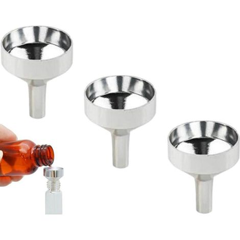 3er Set Mini Trichter aus Aluminium für kleine Flaschen (1/5)
