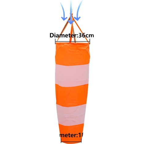 Sensore del vento, tessuto Oxford, facile da appendere, 100 cm (1/2)