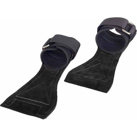 Patins Pour Halteres - Soutien De Poignet Ajustable Intégré - Protection Des Mains Pour Soulevé De Terre Et Tirage - Par Paire (1/5)