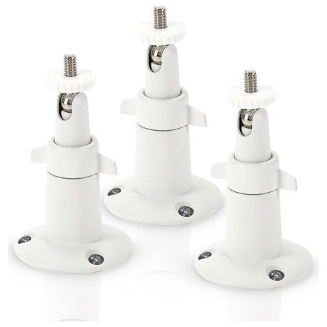Metal Fixation Murale pour caméra de sécurité Intelligente Arlo - Fixation d'intérieur/extérieur Ajustable pour Les caméras Arlo et Autres modèles compatibles par (3 Pack, Blanc) (1/5)