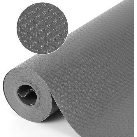 Tapis de tiroir pour étagères, armoires, tiroirs, réfrigérateurs, Maison et Bureau, 50x600cm, découpable, Gris Transparent (1/5)