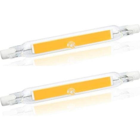 5W R7S 78MM Ampoule LED de J78 COB filament, 500 lumens 360 degrés, ampoule halogène 30W 48W 50W équivalent, parfait pour maison, cuisine, pièce, balcon, bureau, etc (2pcs, Blanc Chaud 2700K) [Classe (1/5)