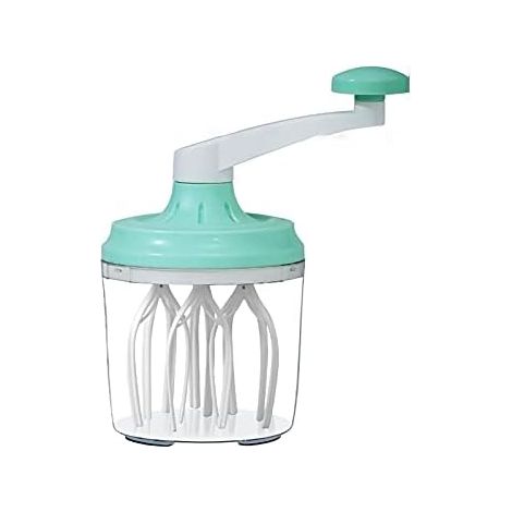 Batidor y separador de huevos Tigrezy, batidor manual de plástico con manivela para el hogar - Herramienta multiusos para batir huevos (1/5)