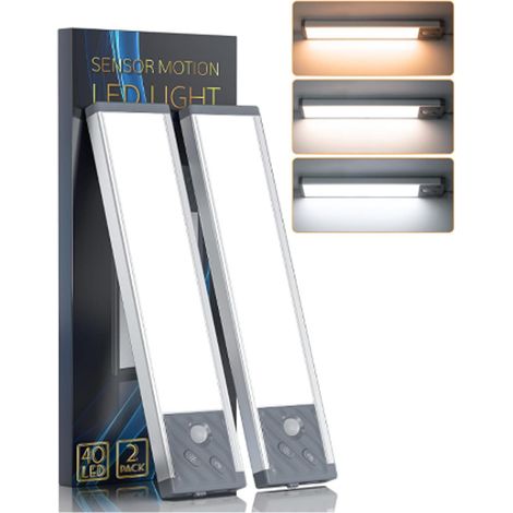 1500mAh,Lumiere Cuisine Sous Meuble Dimmable,40LED,Argent,2PCS (1/5)
