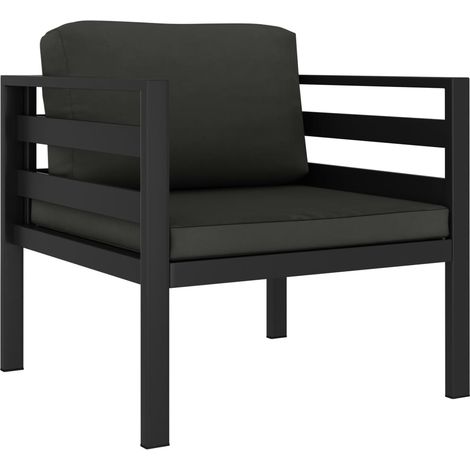 Maison Exclusive - Divani Singoli 2 pz con Cuscini in Alluminio Antracite