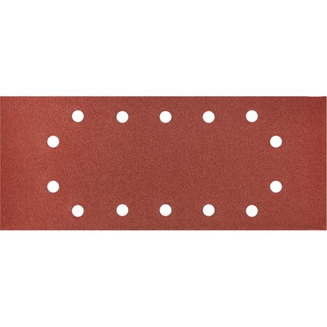 Carta vetrata 115 x 280 mm, K240, 5 pezzi, con fori (1/2)