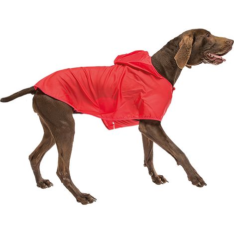 Ferplast SAILOR RED Cape imperméable et coupe-vent. Différentes mesures. Variante 60 - Misure: 60 cm - Rouge