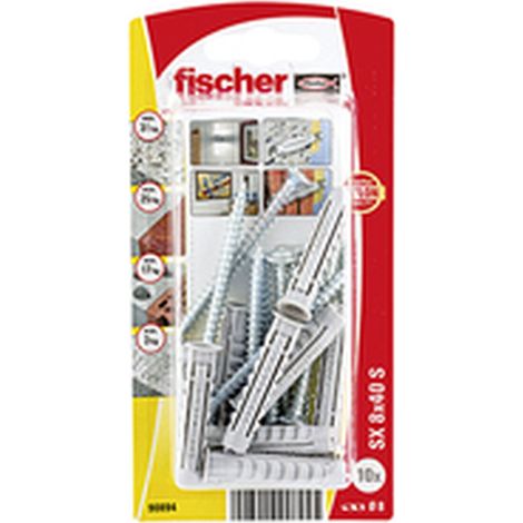 FISCHER SX Tappi a vite Ø8x40mm - Blister 10 unità 568122 (1/5)