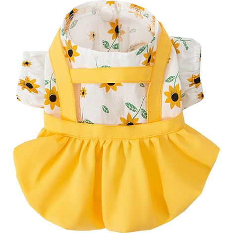 Robe tournesol pour chien, motif fleurs, jupe pour chiot, tenue pour animal de compagnie, vêtement pour fille et chat