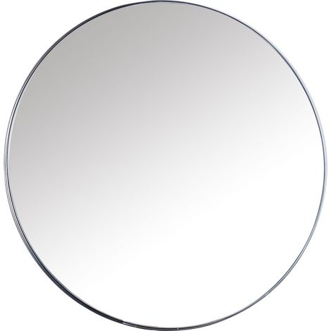 Miroir rond loft avec contour en étain (1/4)