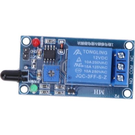 Module d'alarme incendie infrarouge, module relais de détecteur de flamme, 12 V CC, 760–1100 nm