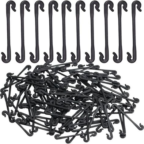 300PCS Attache de Vignes Boucle Attachée Crochet Vignes Clips de Greffage de Légumes Clips de Cerclage de Plantes pour Fournitures de Jardin à Serre (1/5)