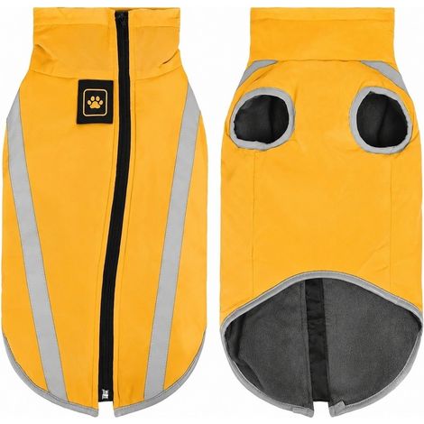 Manteau imperméable pour chien, veste d'hiver chaude avec éléments réfléchissants (1/4)